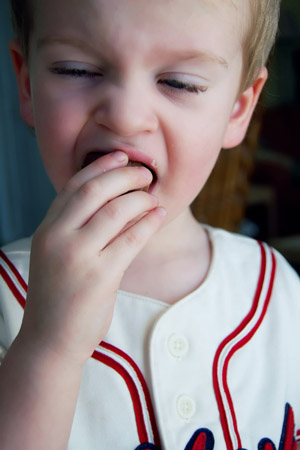 Will, enjoying a Cadbury Egg Will, enjoying a Cadbury Egg